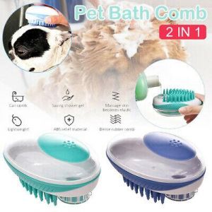 חיות וצרכיהם... מוצרי טיפוח כלבים! Pet Dog Bath Brush Silicone SPA Shampoo Massage Brush Shower Hair Removal Comb